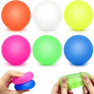 3pc Stress Balls for Adults, Squishy Ball Sensory Textured Memory Gel Fidget Toys for Kids/Adults Hand Exercises, Valentines Day Party Favors Anxiety Relief Squeeze Ball(1.80“)