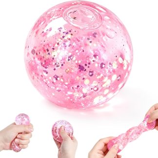 Coconut Oil Squishy, Coconut Oil Slow Rising Squeeze Stress Ball Clear Jelly Bubblegum Texture Coconut Oil Squishy Toy (Blue)